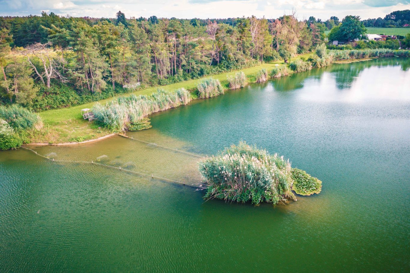 Unsere kleine Insel mit der neuen Flachwasserzone